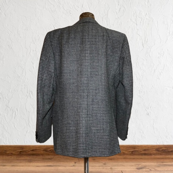 Vintage Samuelsohn Grey Tweed Houndstooth Blazer - Picture 4 of 17